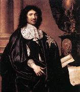 LEFEBVRE, Claude Portrait of Jean-Baptiste Colbert sg oil painting artist